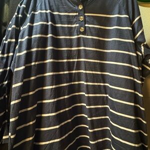 Navy Striped women’s BloomChic long sleeve Shirt